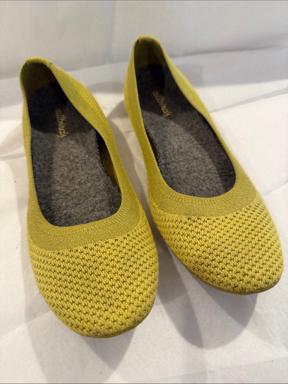 allbirds Lime Knit Slip-On Ballet Flats